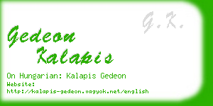 gedeon kalapis business card